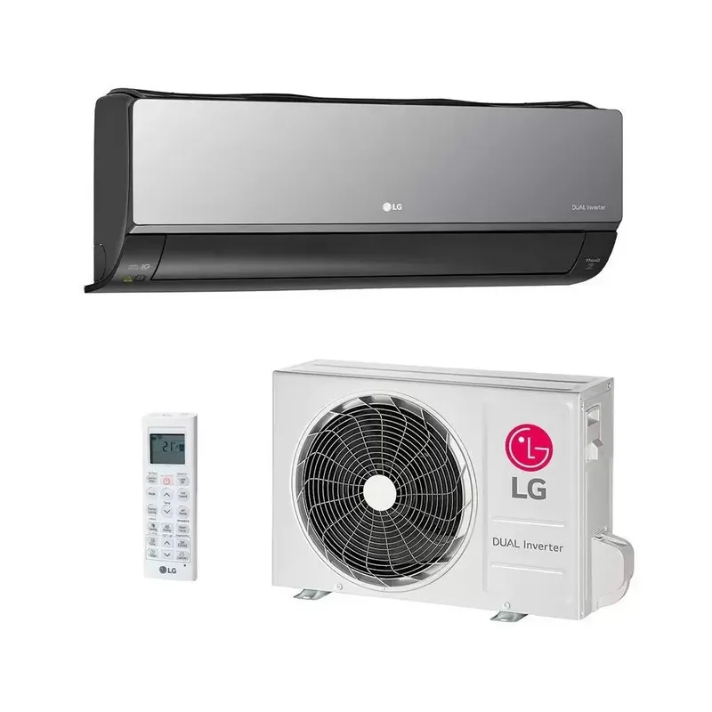 Ar Condicionado Split LG Hi Wall Inverter Voice Artcool +AI 18.000 BTU/h Frio Monofásico Cinza Escuro/Espelhado S3-Q18KLR1B - 220V