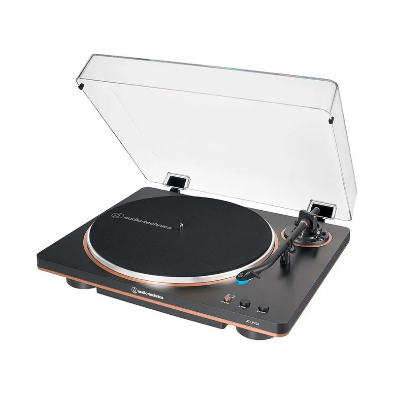 Toca Discos Audio-Technica AT-LP70X, Acionamento por Correia, Automatico, Preto e Bronze - AT-LP70X-BZ-C