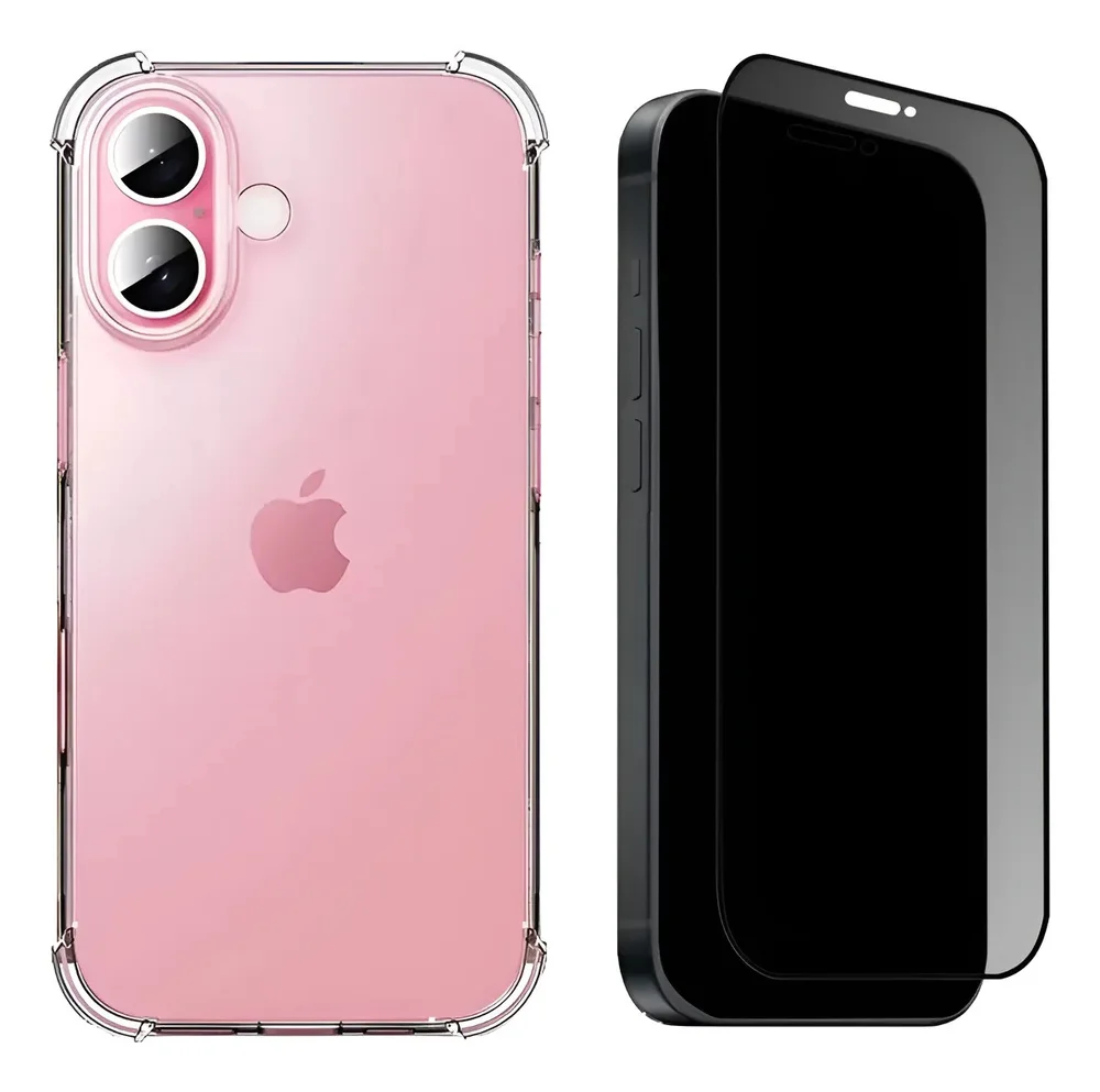 Capa Capinha Silicone Para Iphone 12 + Película Vidro Privacidade
