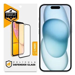 Película Para Iphone 15 Plus - Defender Glass Preta - Gshield
