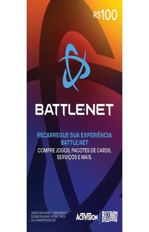 Cartão-presente Battle.Net R$ 60 [Exclusivo Brasil]