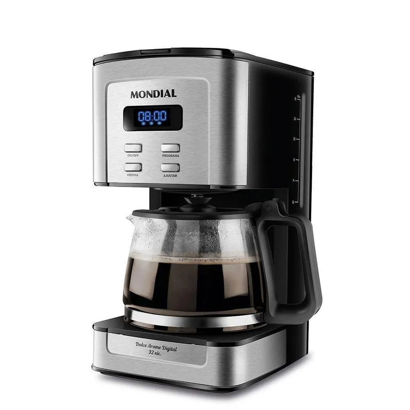 Cafeteira Mondial C-44-32X-SDI, Dolce Arome, Inox, Até 32 Xícaras, Preto E Inox, 127V - 4054-01