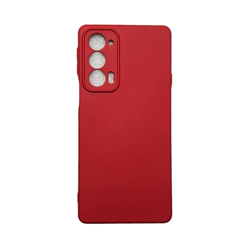 Capa Moto Edge 20 Lite Silicone Aveludada Protege Câmera Colorida Capinha Anti Impacto Moto Edge 20 Lite:vermelho