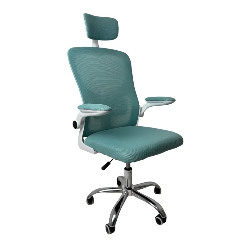 Cadeira De Escritório Diretor Oficial Vegas Com Apoio - Verde Branco