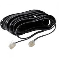 Cabo Telefone Liso, 5m - Preto