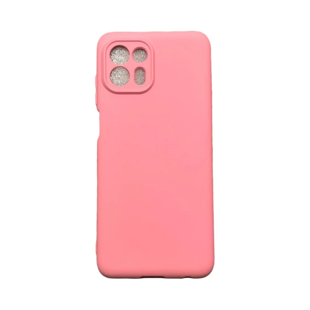 Capa Moto Edge 20 Lite Silicone Aveludada Protege Câmera Colorida Capinha Anti Impacto Moto Edge 20 Lite:rosa 04