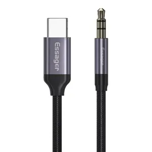 Cabo Adaptador Essager Tipo-c Macho Para P2 Macho 1 Metro Áudio Premium E Conexão Estável