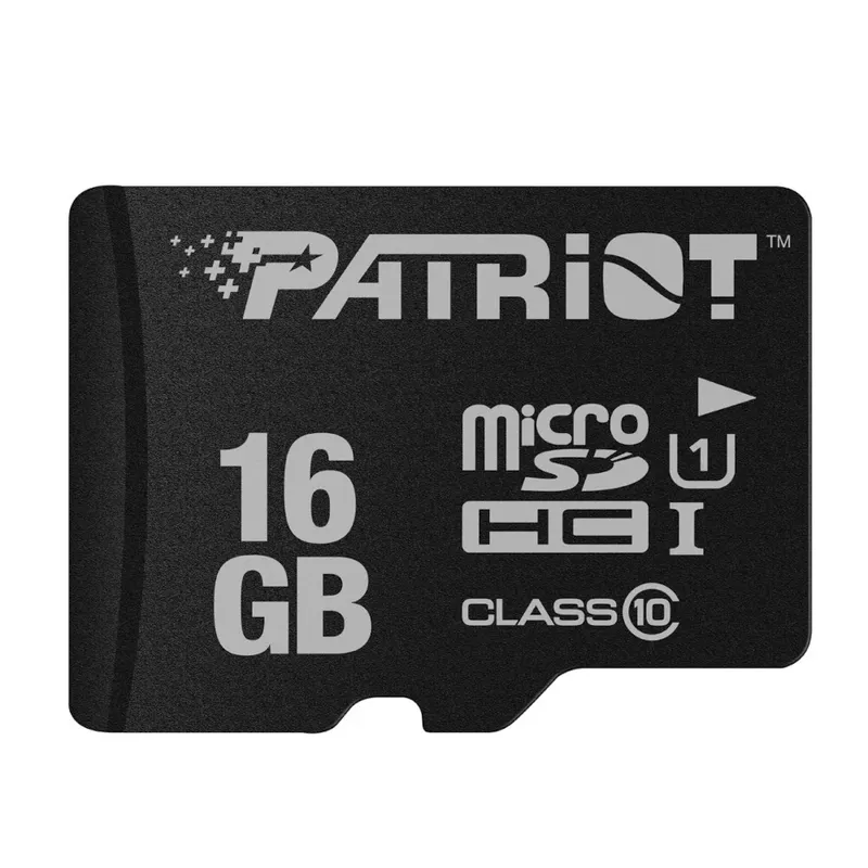 Cartão De Memória Patriot LX Series MicroSDHC, 16GB, UHS-1, Classe 10, Com Adaptador, PSF16GMCSDHC10
