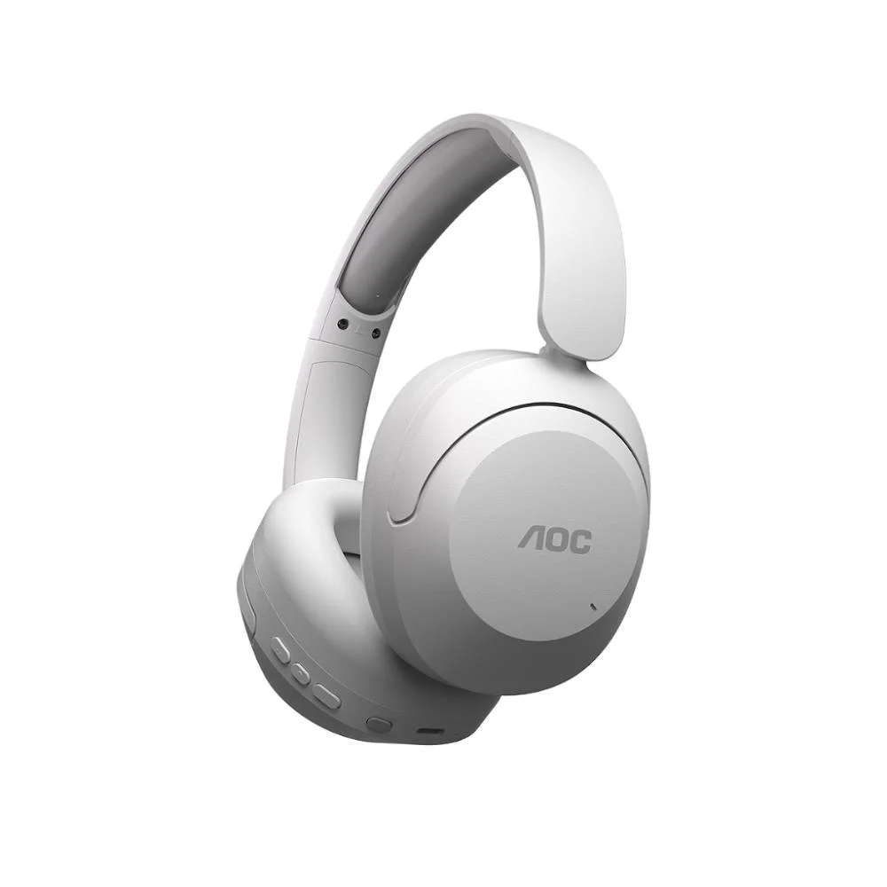 Headphone Bluetooth Wireless Com Cancelamento De Ruído Anc - Branco - Aoc