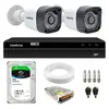 Kit 2 Câmeras Full Hd 1080p Tudo Forte + Dvr Gravador De Video Intelbras Mhdx 1204 4 Canais + Hd 2TB