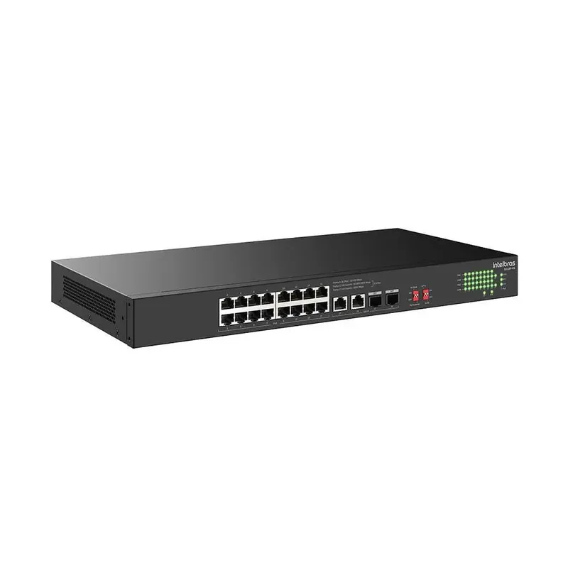 Switch Intelbras S1118f-pa, 16p Fast Ethernet Poe, 4p Uplink Gigabit - 4760128