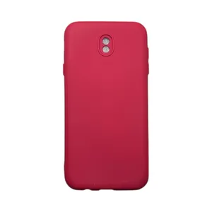Capa Samsung J7 Pro Silicone Aveludada Protege Câmera Colorida Capinha Anti Impacto J7 Pro:vermelho