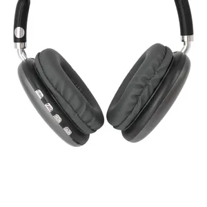 Fone De Ouvido Sem Fio Headphone Bluetooth Microfone Cartão Sd Radio Cor:preto