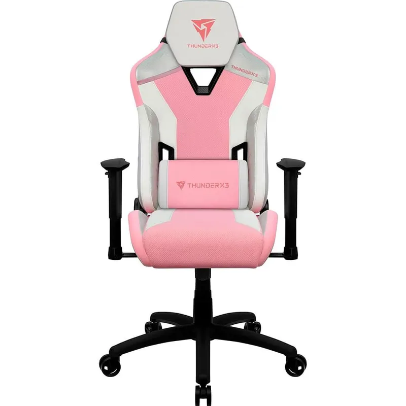Cadeira Gamer ThunderX3 78322 TC3 Sakura White, Até 120Kg, Encosto Reclinável, Air Tech, Rosa - 78322