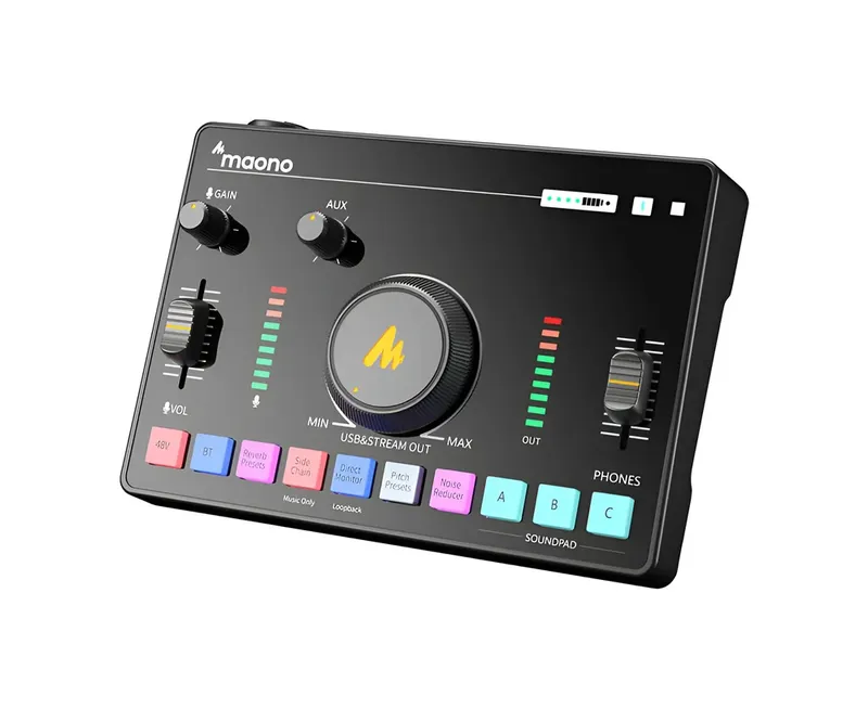 Mesa De Som Para Streaming Maono Caster Amc2 Neo Preto