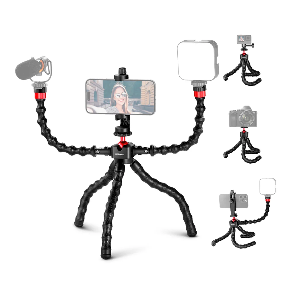 Mini Tripé Flexível Neewer T30 P/câmera/smartphone Preto