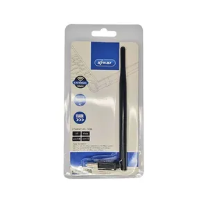 Adaptador USB KNUP Kp-aw156 Wireless 150MB/s, Com Antena Externa Amplificadora De Sinal