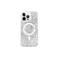 Capa Capinha Case Brilho Glitter Luxo Premium Magsafe Magnética Compatível Para Iphone 15 Pro - Branco