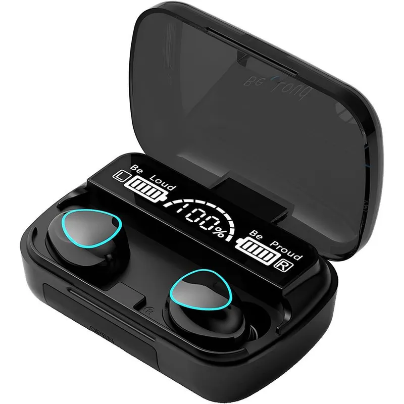 Fone Sem Fio Bluetooth M10 V5.3 Preto Power Bank Microfone Cor:preto