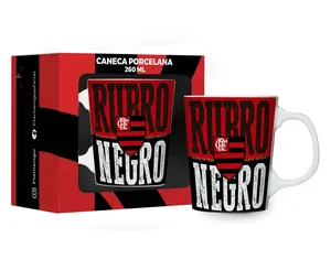 Caneca Porcelana Premium Times 260ml - Flamengo
