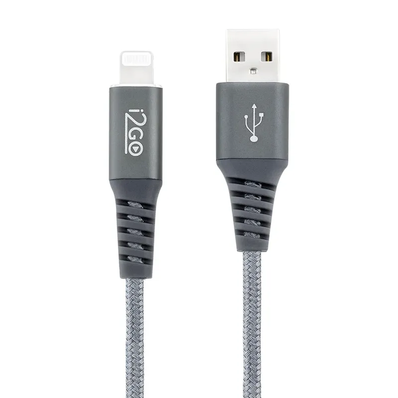 Cabo Lightning I2go Certificado Mfi 2m 2,4a Chumbo