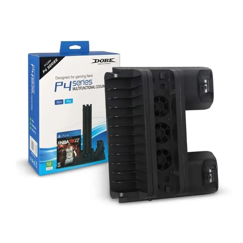 Stand Dobe Ps4 Carregador De Joystick + Cooler + Suporte De Jogo