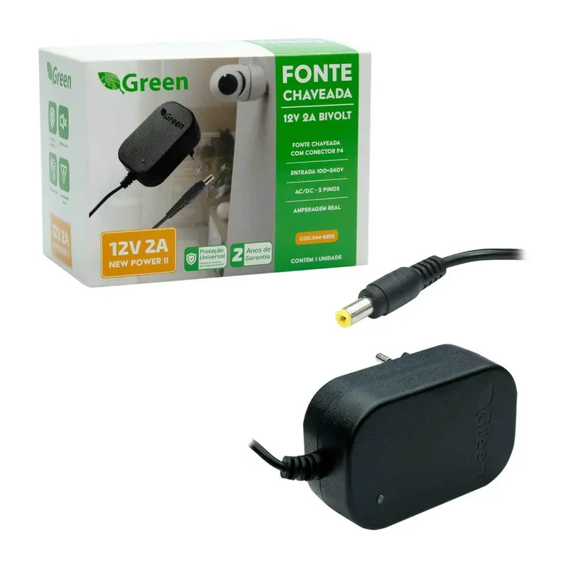 Fonte Chaveada 12v 2a Bivolt Plug 5,5mm X 2,1mm
