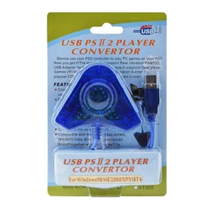 Adaptador Usb Duplo Para Controle Para Ps2 E Ps1 Ligue No PC E Ps3