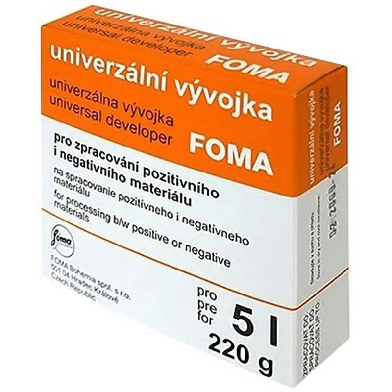Revelador Universal Em Pó Foma Para Papel Fotográfico E Filme Preto E Branco - 220g (rende 5 Litros)