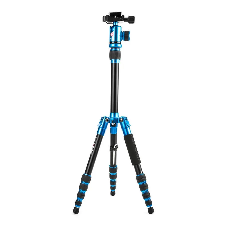Tripé Com Cabeça Esférica Ball Head Kingjoy, Azul Fibra De Carbono, Para Até 10kg - C1229B-QF00T