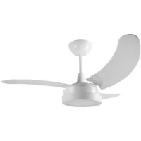 Ventilador Búzios LED Branco 110v 3 Pás Brancas