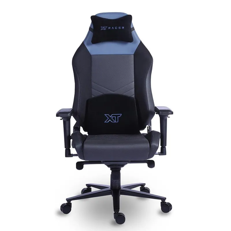 Cadeira Gamer, XT Racer Draco, Reclinável Ergonômica, Tecido Polyester, Preto e Azul.