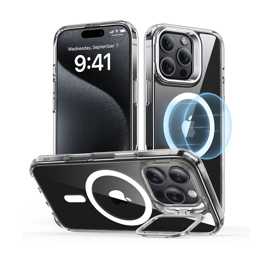 Capa Iphone 16 Pro Esr Com Suporte Stash Transparente