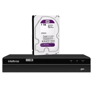 DVR Gravador De Vídeo Intelbras, Com 4 Canais Mhdx 1204, Detecção Inteligente De Movimento, 1TB Purple