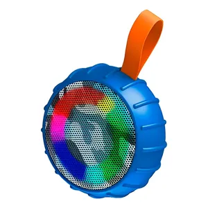 Mini Caixa De Som Resistente À Água Portátil Com Alça Cor:azul