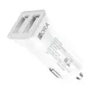 Carregador Veicular Carro 1hora Portas Usb A 2.4a Branco