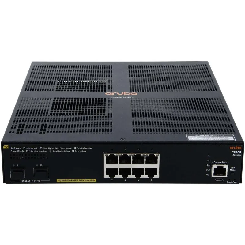 Switch Aruba 2930f 8g Poe+ 2sfp+ Swch Jl258a