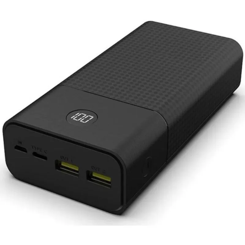 Carregador Portátil Power Bank, 30.000mah, Super Carga Rápida, Preto