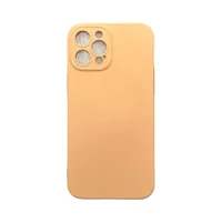 Capa Iphone 12 Pro Max Silicone Aveludada Protege Câmera Colorida Capinha Anti Impacto Iphone 12 Pro Max:nude