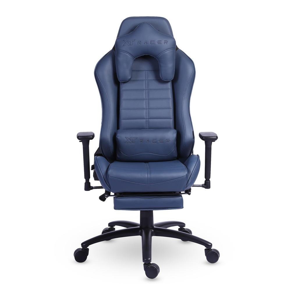 Cadeira Gamer XT Racer Platinum W, Com Apoio De Pés, Reclinável, Ergonômica, Azul