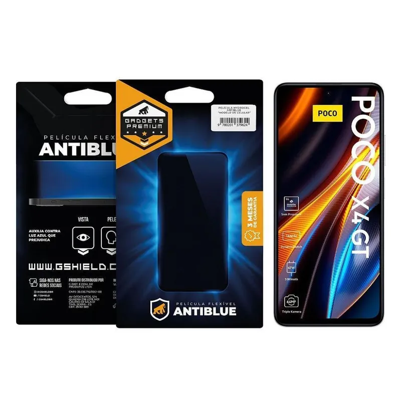 Película Gorila Shield, Para Xiaomi Poco X4 Gt, Antiblue