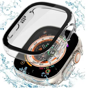 Capinha C/ Vidro 2in1 Para Smartwatch Apple Watch Ultra 3 2 1 - 49mm Cor Da Capa:transparente;cor:transparente
