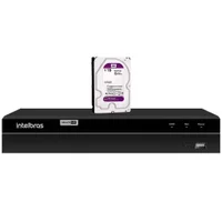 Gravador Digital DVR Intelbras Stand Alone, 16 Canais, Multi HD - MHDX-1016 + HD WD Purple 1TB, De CFTV, Não Instalado