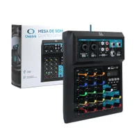Mesa De Som Usb Profissional 4 Canais, Com Phantom Power 48v, Efeitos Reverb Delay, Bivolt
