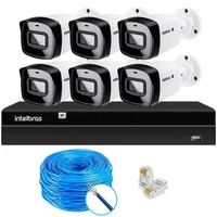 Kit Cftv 6 Câmeras Ip Intelbras Nvd 1408p S/hd