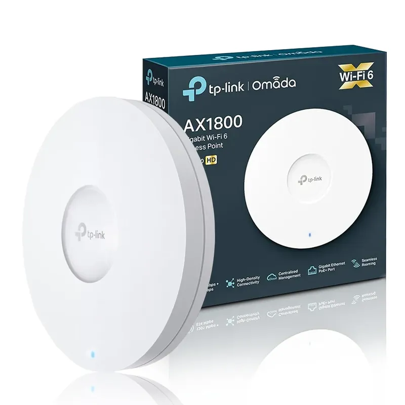 Access Point Corporativo Tp-Link Eap620, Ax1800, Poe, Mu-Mimo, 1775MBps, Dual Band 2.4GHz E 5GHz