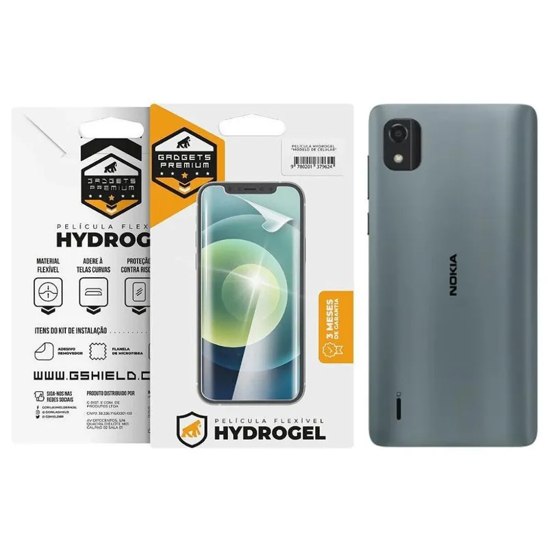 Película Para Nokia C2 2nd Edition,Traseira Hydrogel HD- Gshield