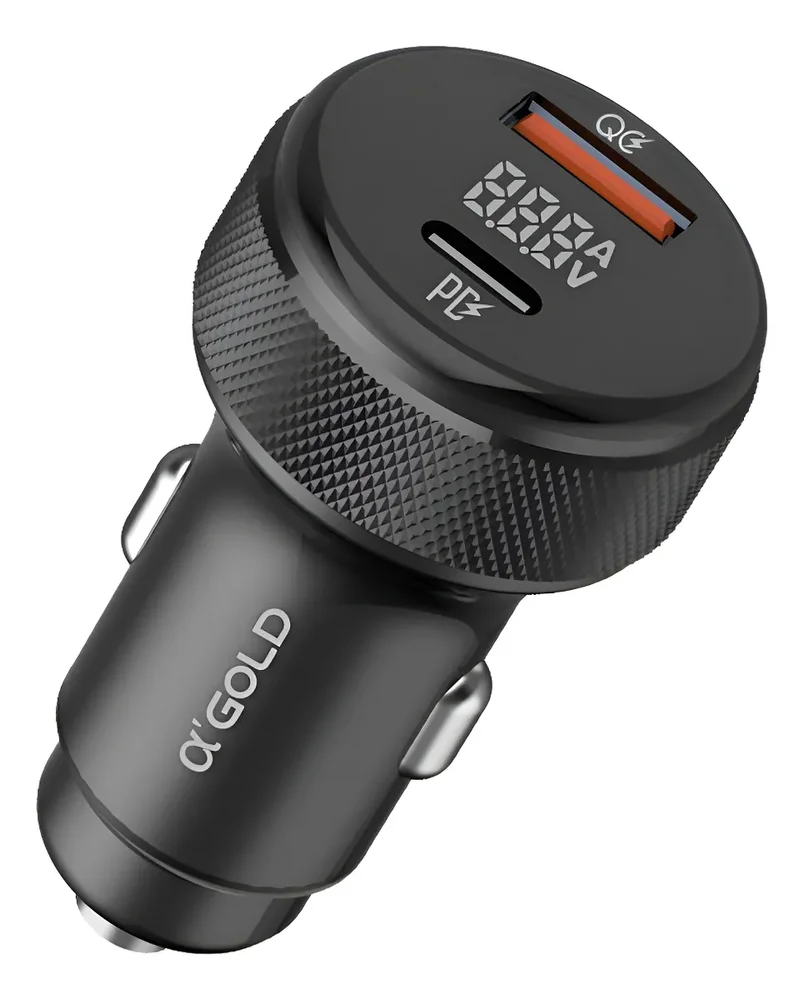 Carregador Veicular Turbo Cj12-4 60w 2 Saídas Type-c Usb Preto