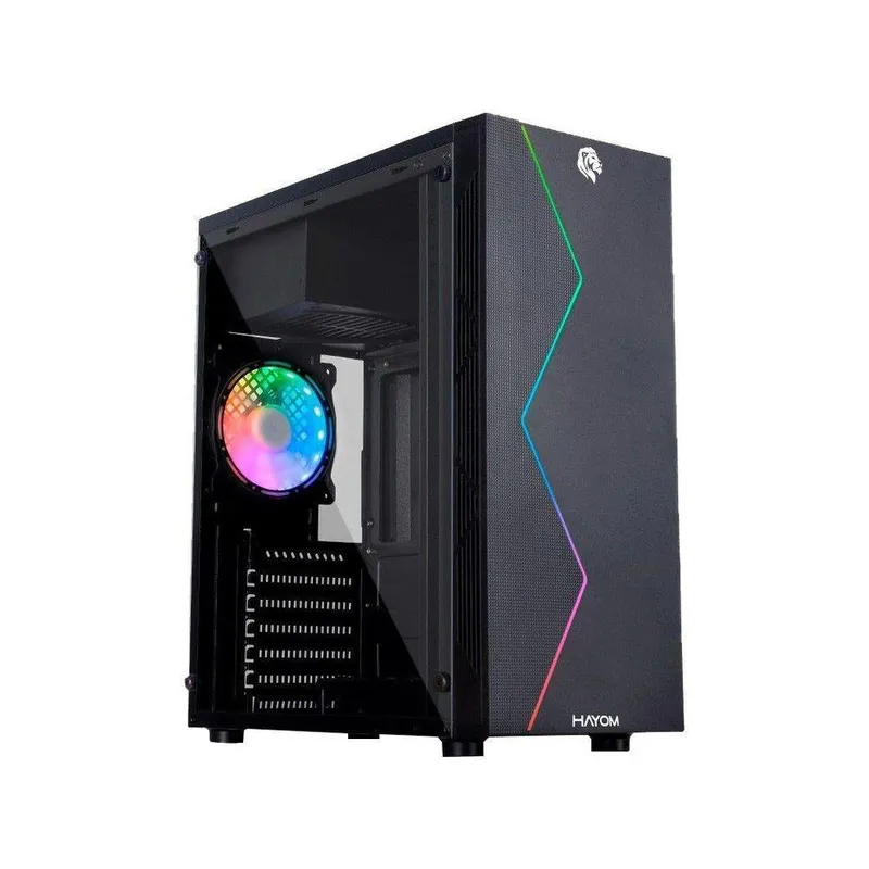 Gabinete Gamer Hayom GB1705, RGB, ATX, Preto