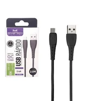 Cabo Usb Para V8/micro Usb 2m Preto Maketech Ca-227a
